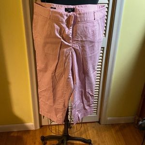 Talbots red sear sucker capris size 20W